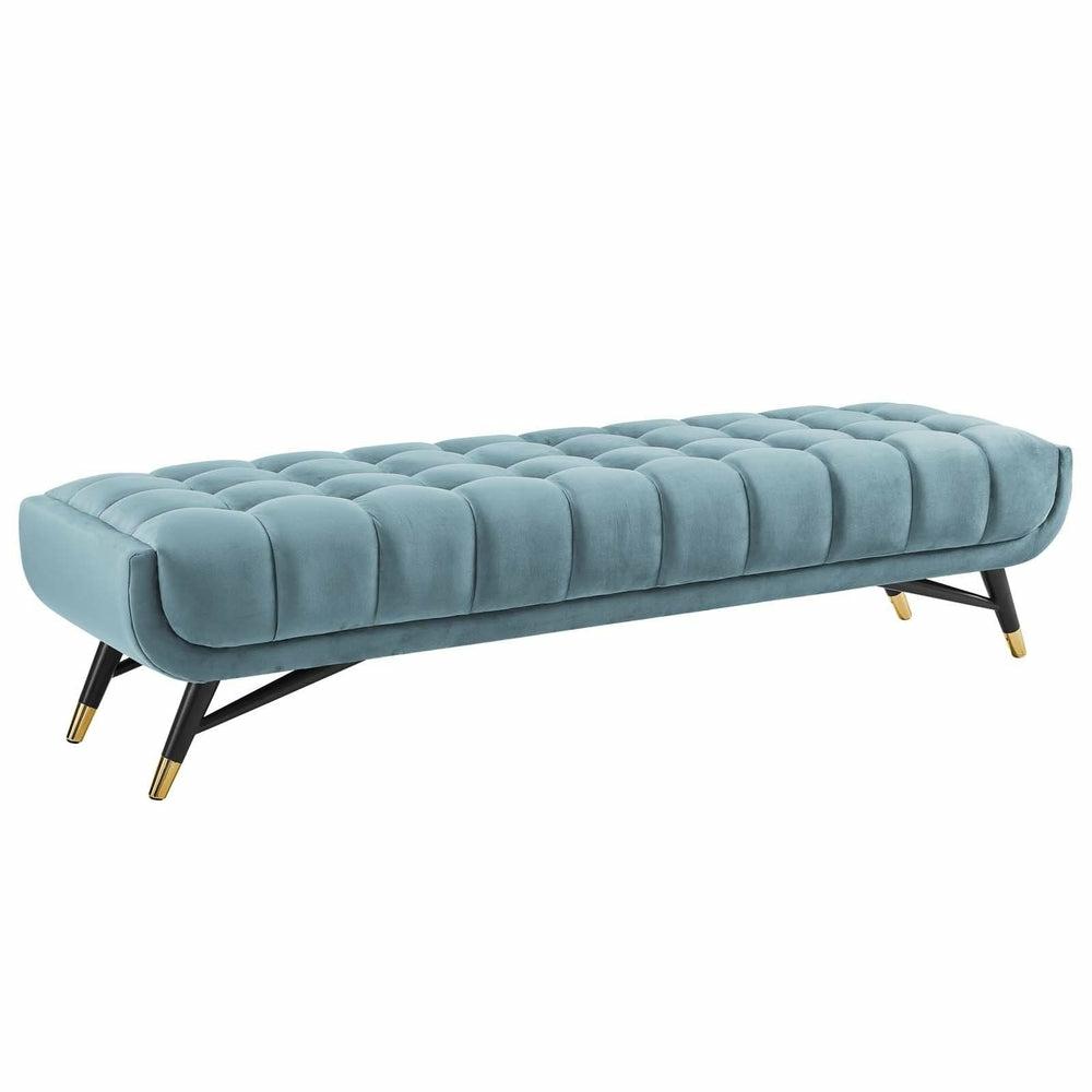 Adept Velvet Bench Bedroom Room Grey