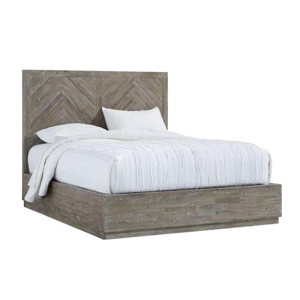 Alexandra Solid Wood Storage Bed In Rustic Latte Bedroom Room