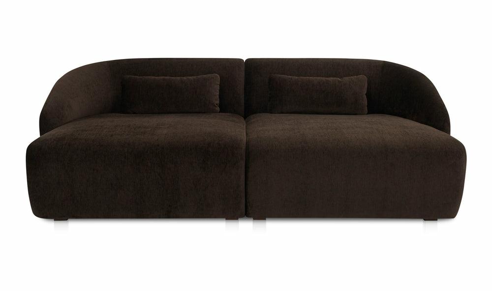 Amelia Double Chaise Modular Sectional Espresso Accent Chairs