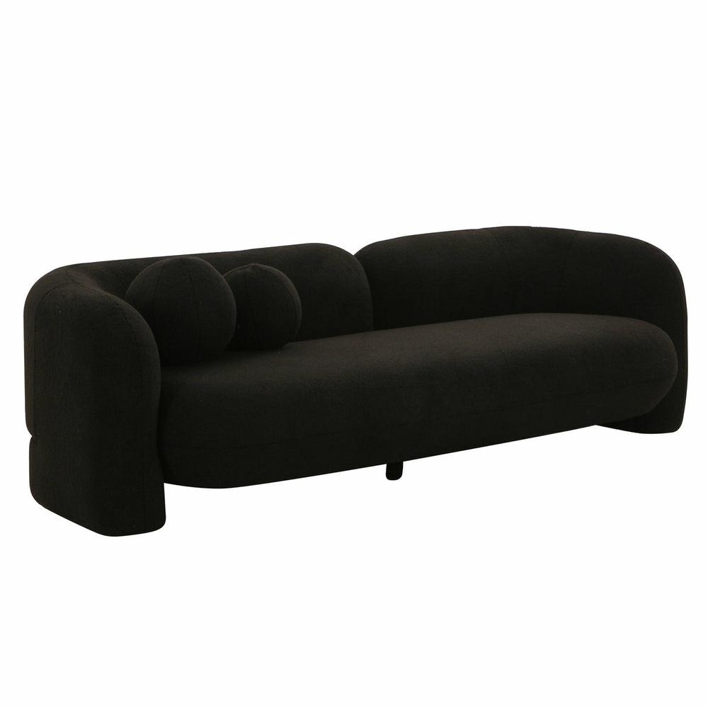 Amelie Faux Fur Sofa Living Room Black