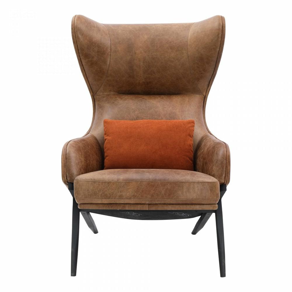 Amos Leather Accent Chair Accent Chairs