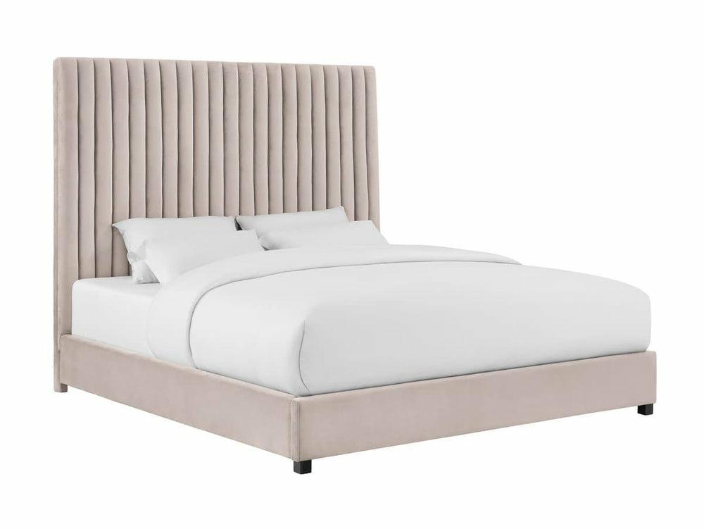 Arabelle Velvet Bed Bedroom Room Blush