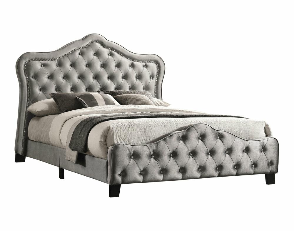 Bella Tufted Panel Bed Grey Bedroom Room