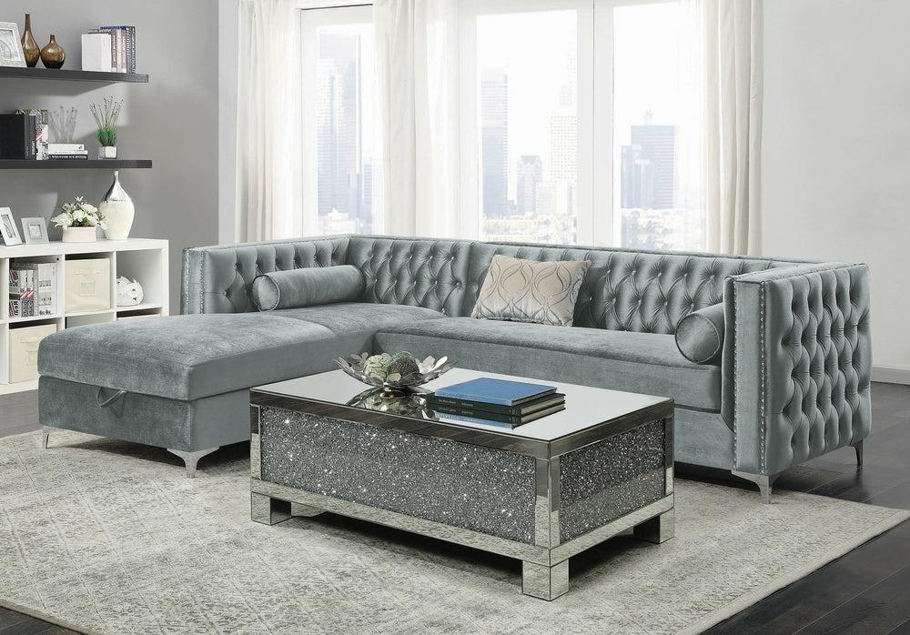 Bellaire Sectional Silver Living Room