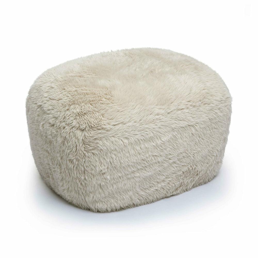 Britt Vegan Shearling Ottoman Home Decor Brown