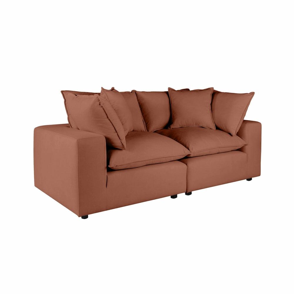 Cali Modular Loveseat Living Room Natural