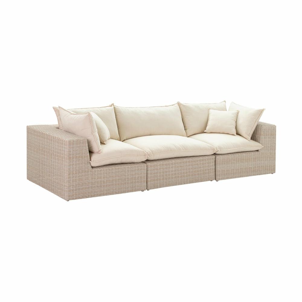 Cali Natural Wicker Outdoor Modular Sofa Living Room