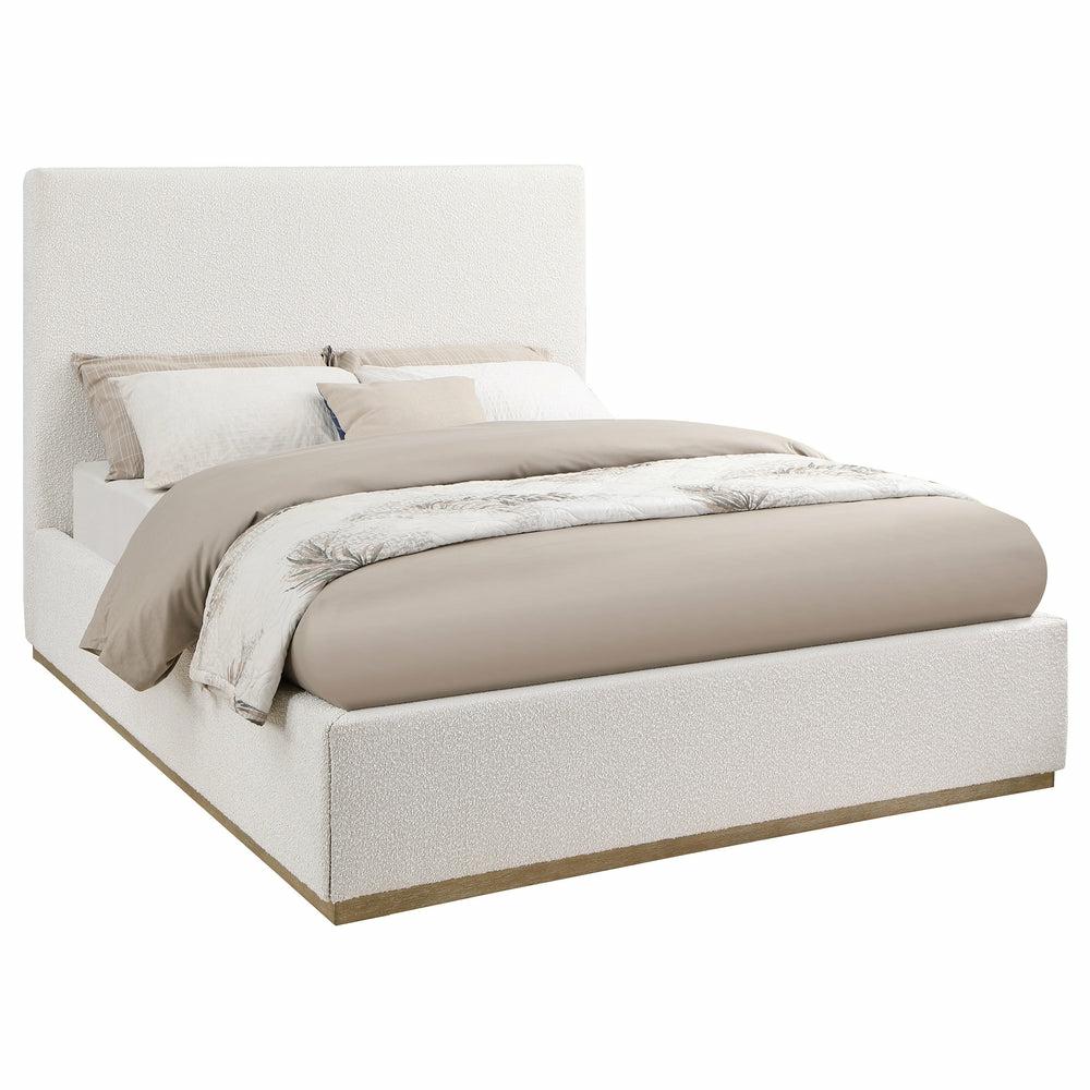 Celia Boucle Platform Bed Cream Bedroom Room