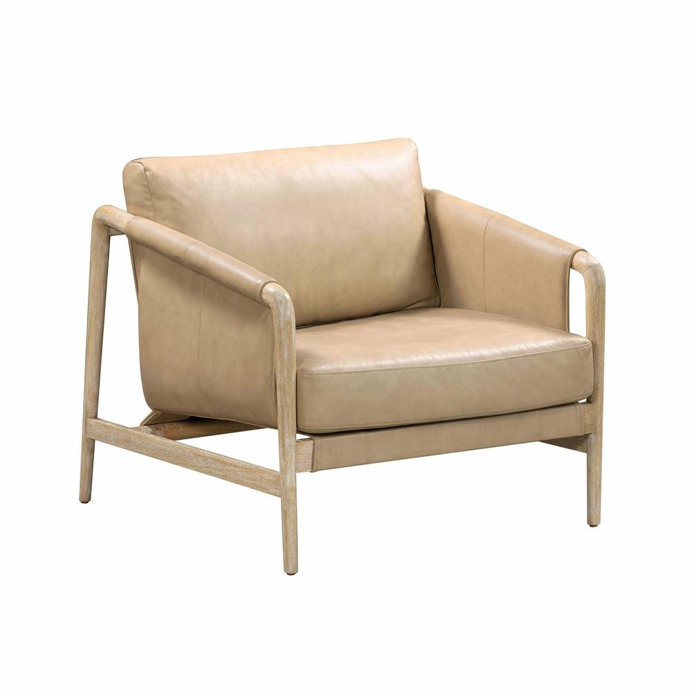 Chakka Tan Genuine Leather Accent Chair Accent Chairs