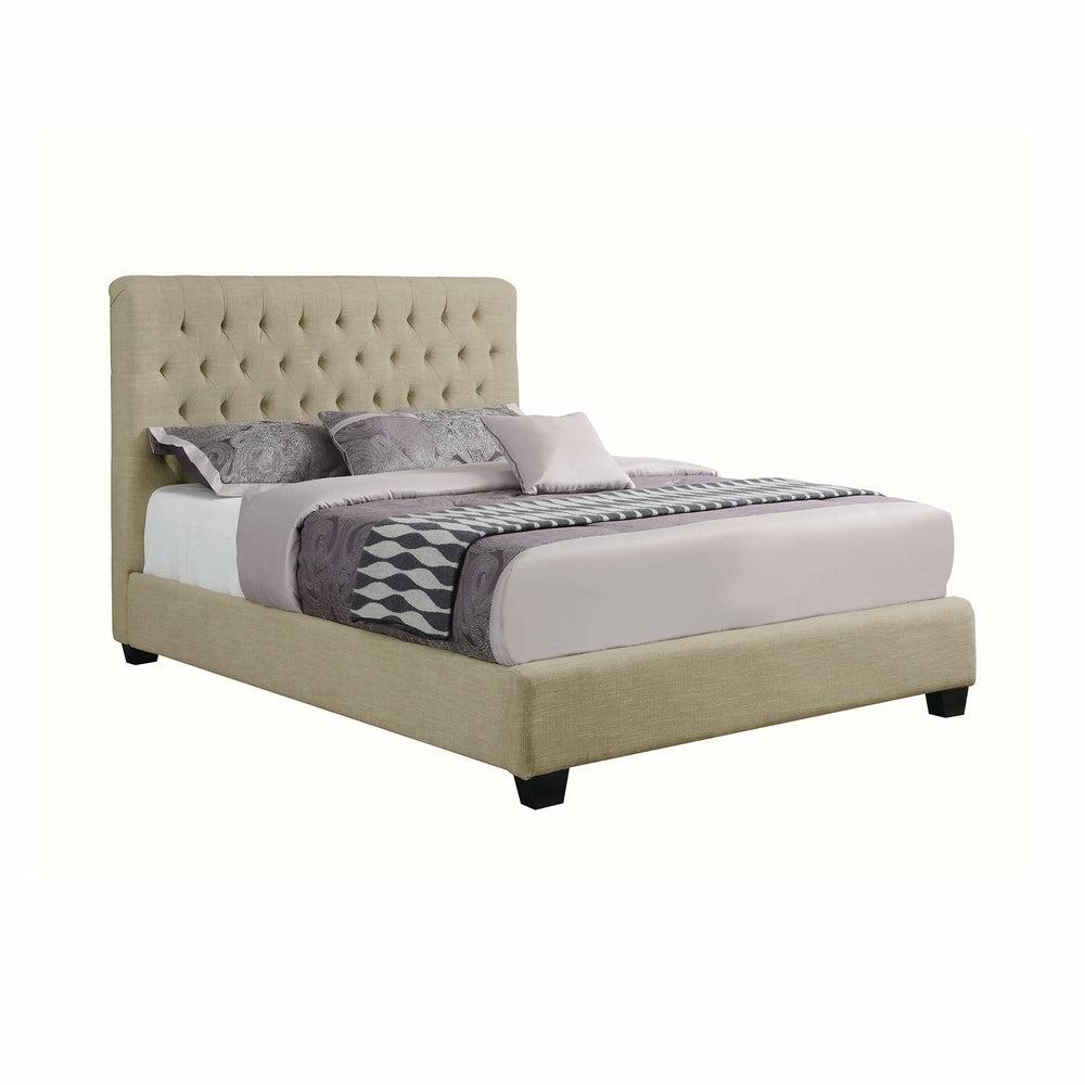 Chloe Tufted Upholstered Bed Bedroom Room Grey