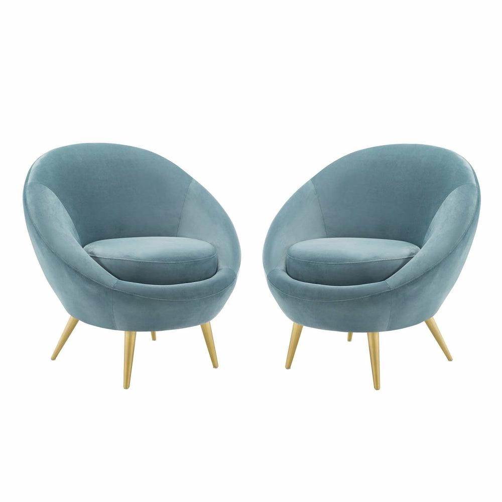 Circuit Accent Chair Performance Velvet Set Of 2 Accent Chairs Blue