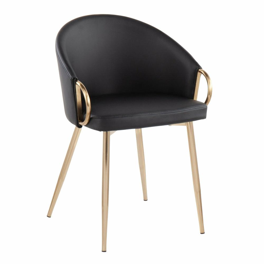 Claire Chair Gold Pu Dining Chairs Black