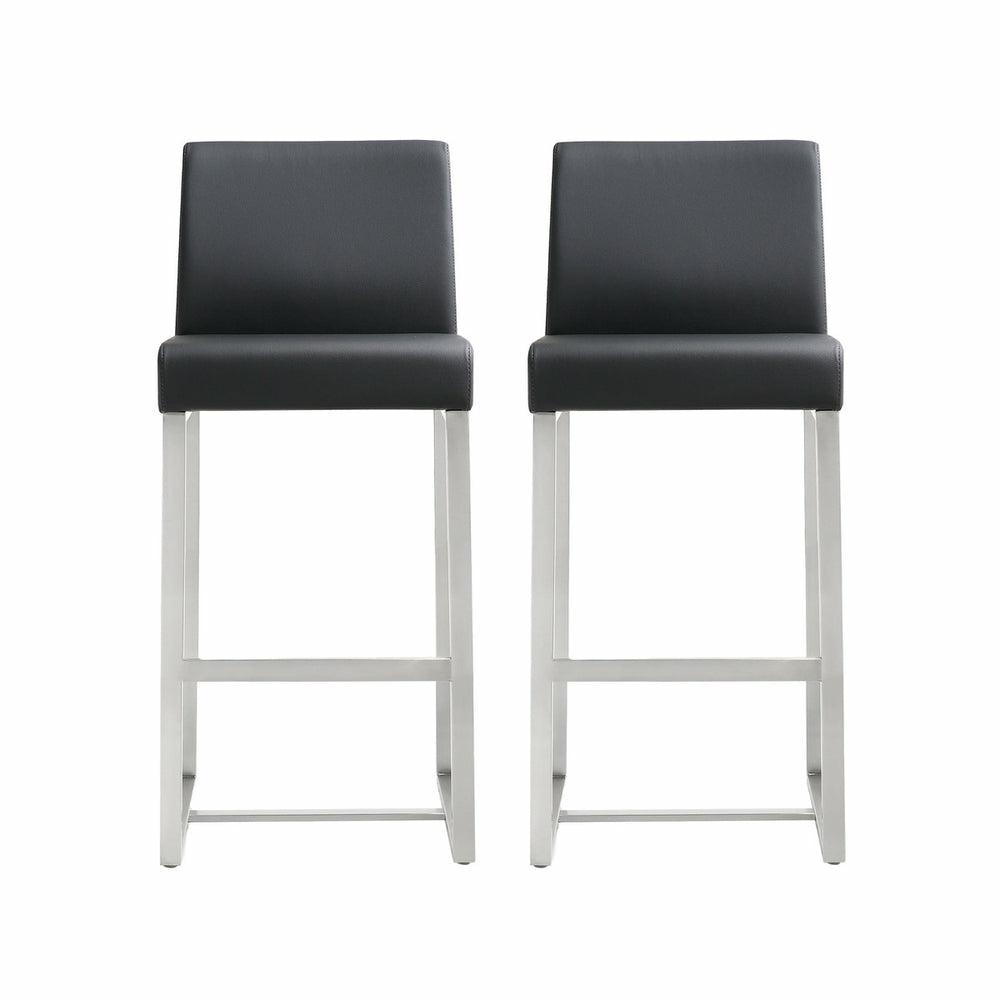 Denmark Steel Counter Stool-Set Of 2 Bar Stools & Carts Black