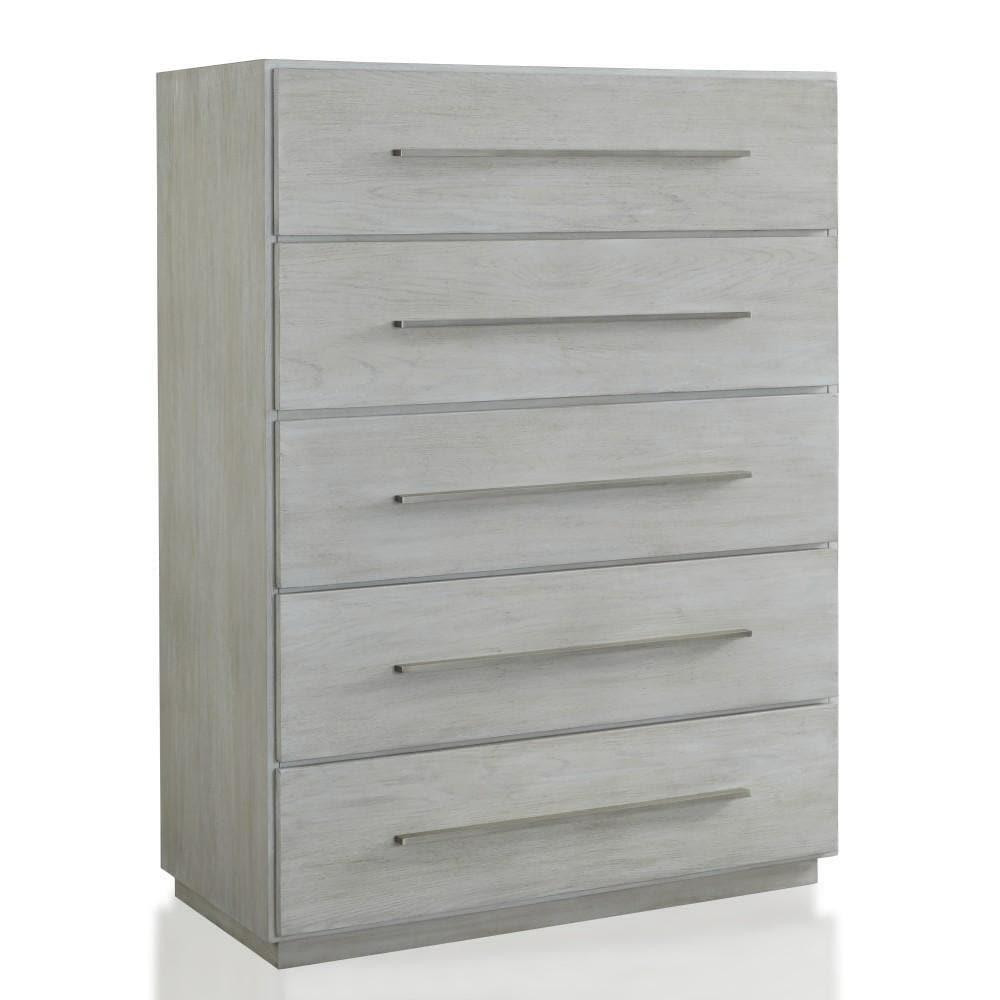 Destination Five Drawer Chest In Cotton Grey Bedroom Room