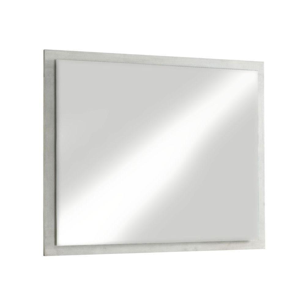 Destination Floating Glass Mirror In Cotton Grey Home Decor