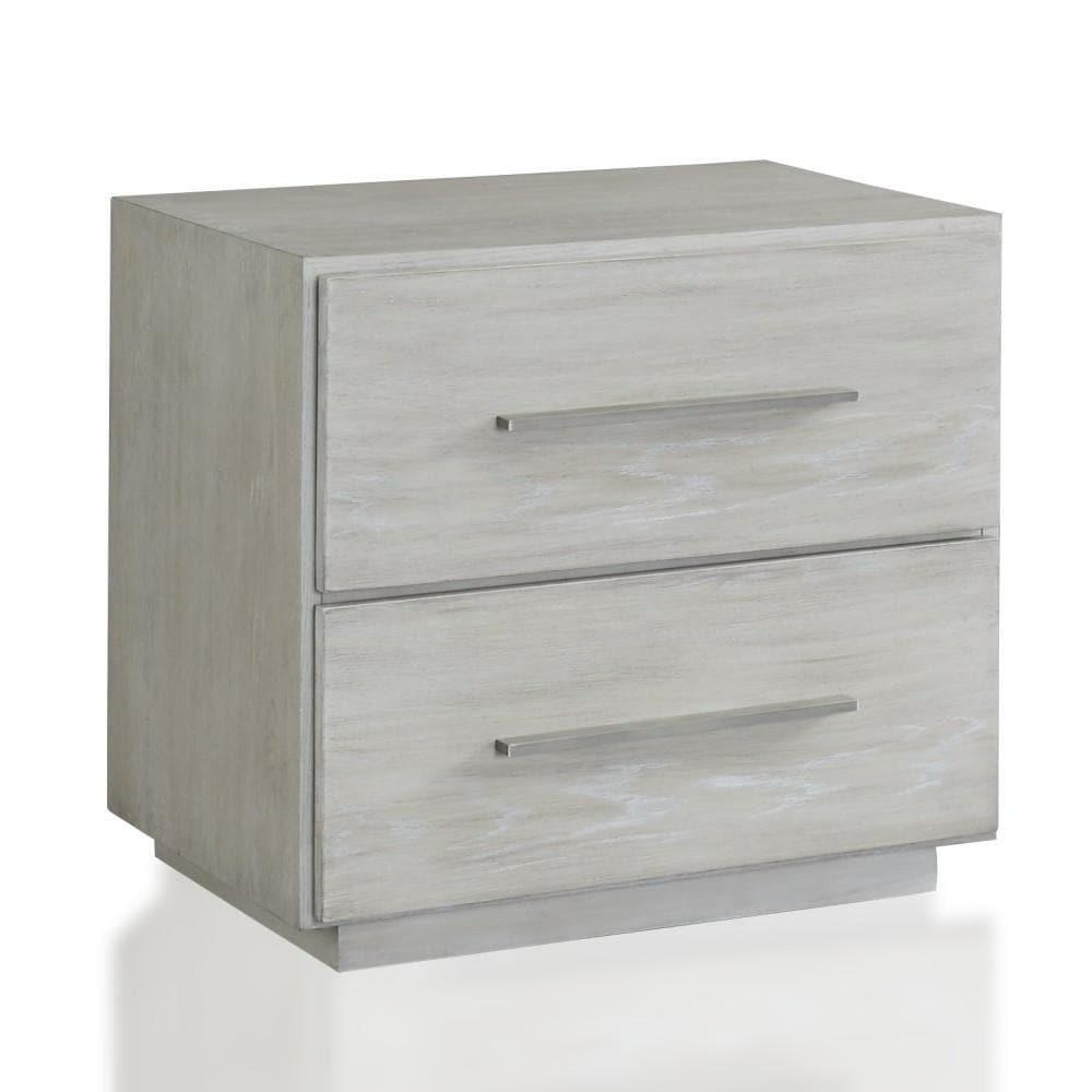 Destination Two Drawer Nightstand In Cotton Grey Bedroom Room