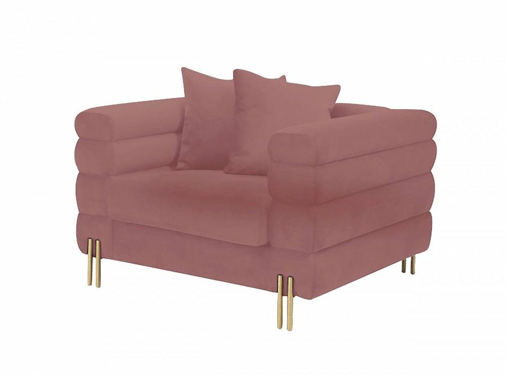 Divani Casa Branson – Pink Velvet Accent Chair Accent Chairs