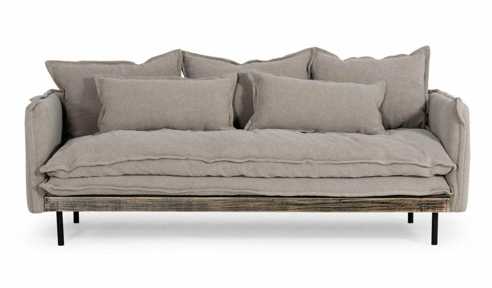 Divani Casa Mathis – Modern Grey Fabric Sofa Living Room