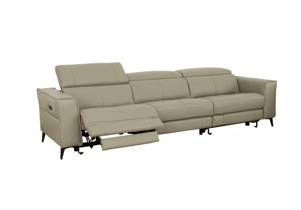 Divani Casa Nella – Modern Leather Sofa W/ Electric Recliners Living Room Black