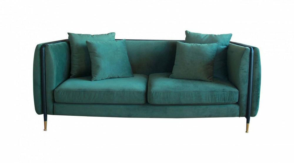 Divani Casa Oswego – Modern Dark Green Jade Sofa Living Room