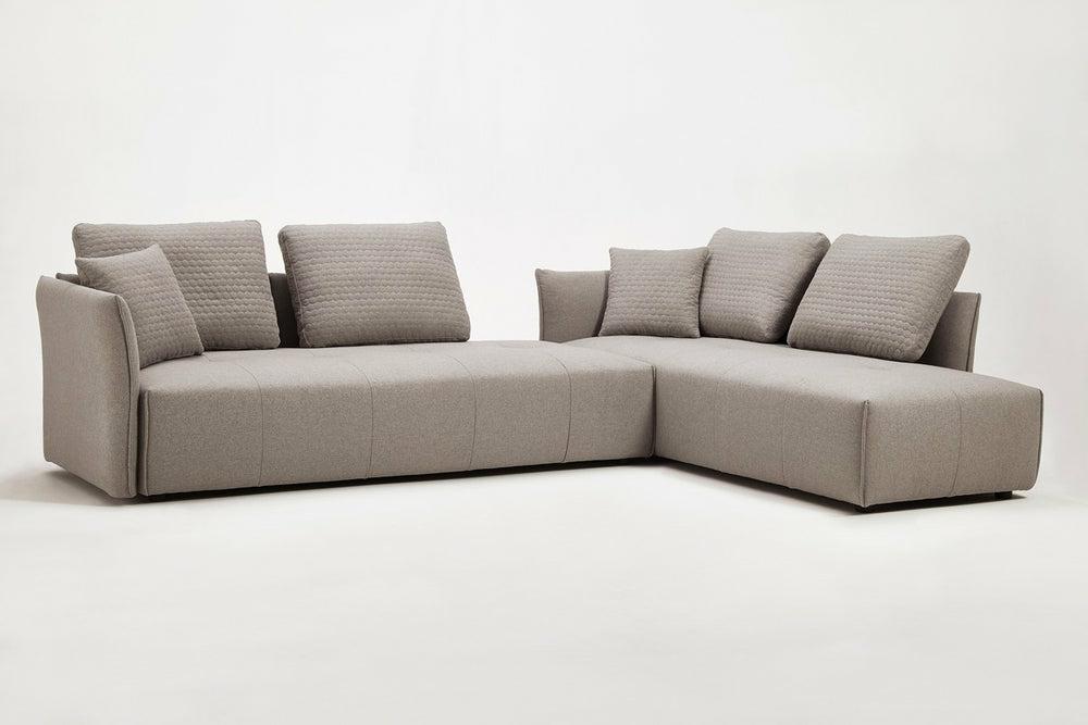 Divani Casa – Polson Modern Light Grey Fabric Modular Sectional Sofa Bed Futons & Sofa Beds