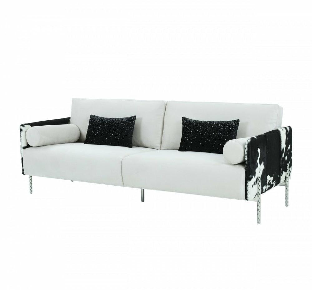 Divani Casa Pueblo – Modern Cow-Hide Sofa Living Room