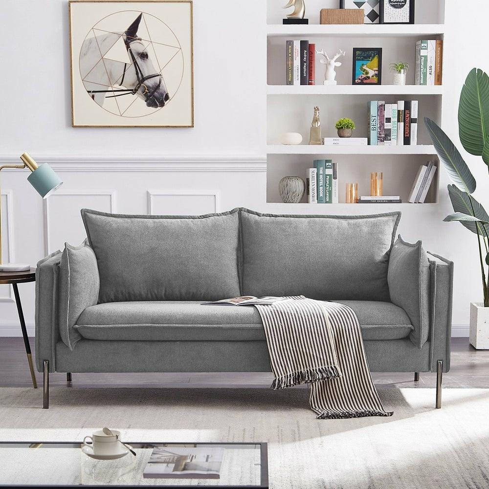 Divani Casa Randolf – Modern Grey Fabric Sofa Living Room