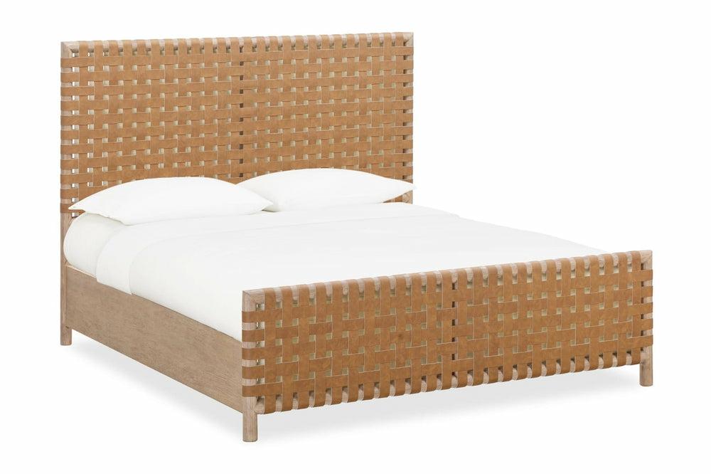 Dorsey Woven Panel Bed In Granola And Ginger Bedroom Room