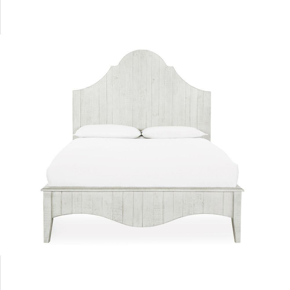 Ella Solid Wood Scroll Bed In White Wash Bedroom Room