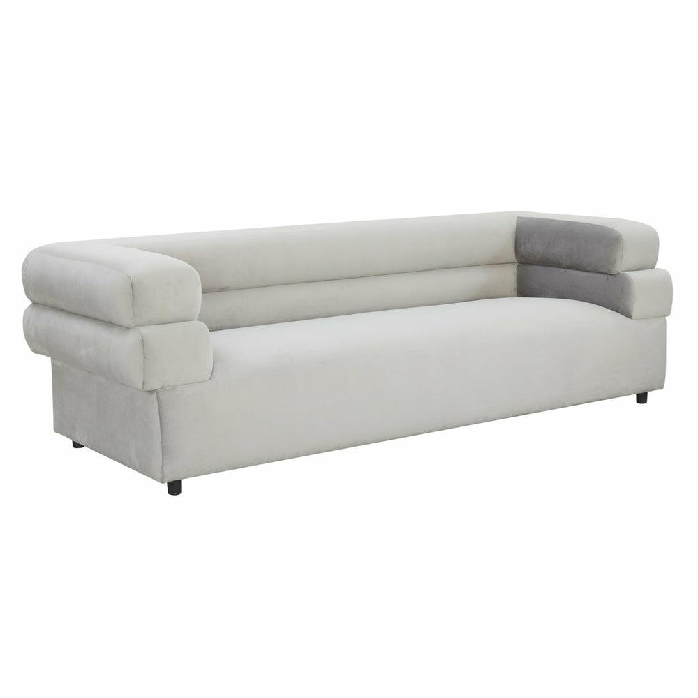 Elsa Light Grey Velvet Sofa Living Room