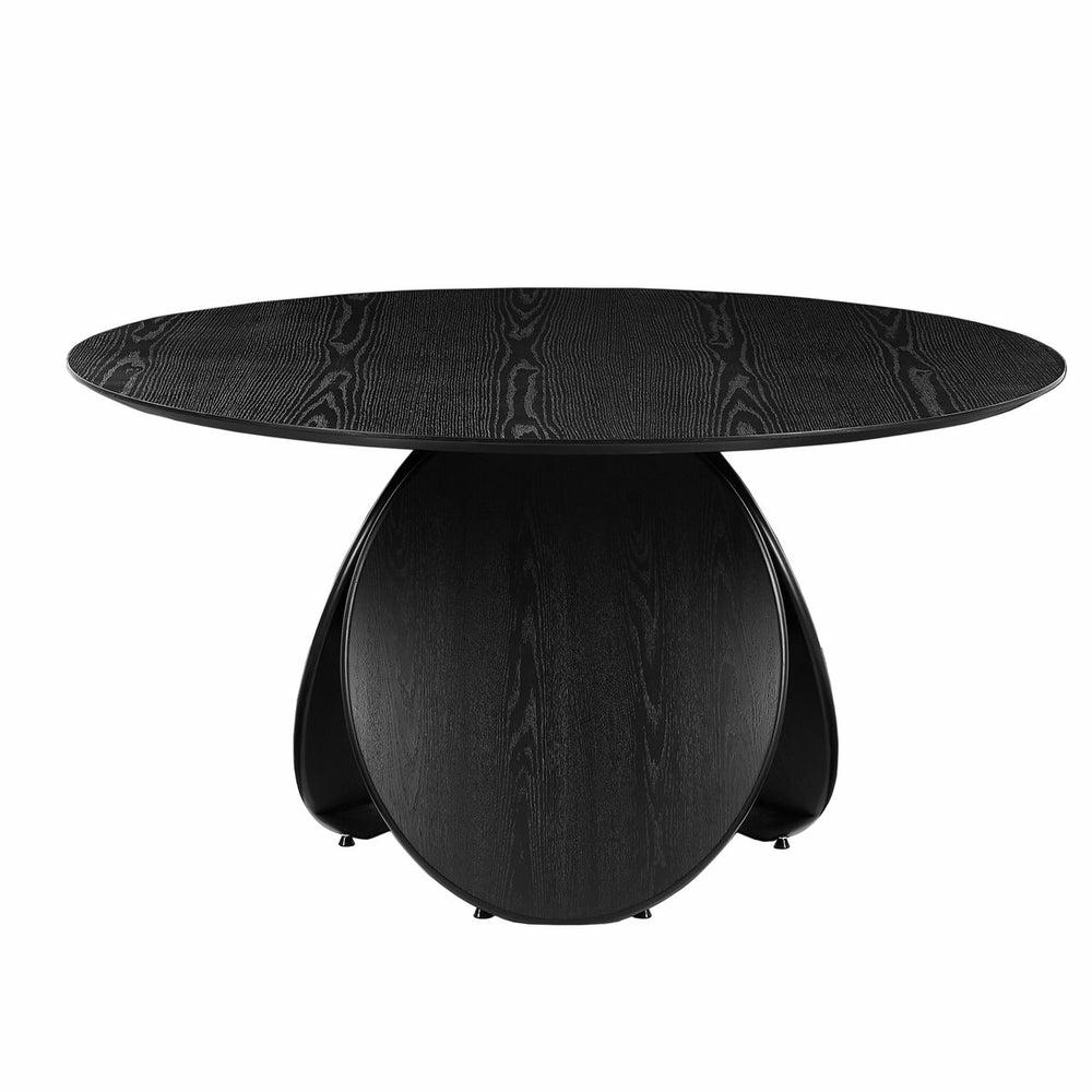 Emil Oak Round Dining Table Dining Room Black