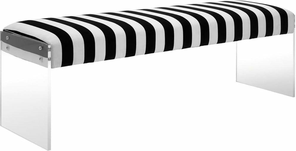 Envy Paris Velvet/Acrylic Bench Home Decor