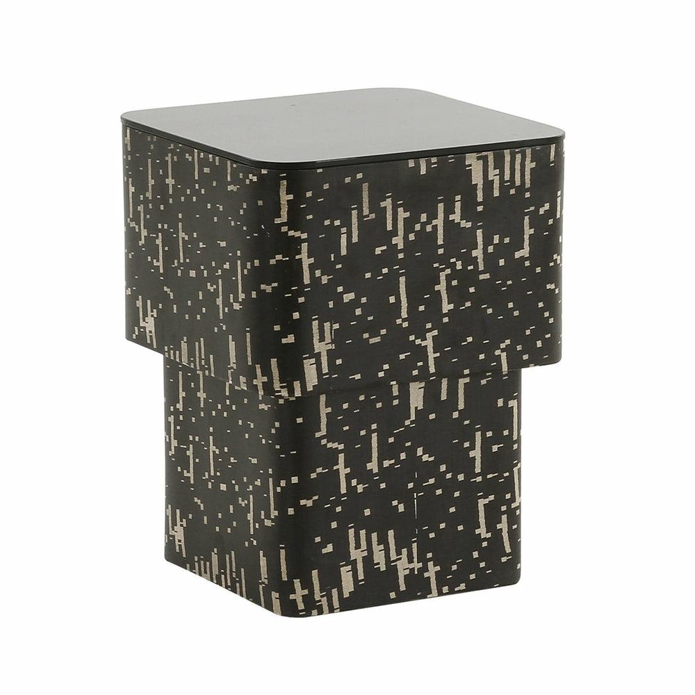 Faye Black Glass Side Table Living Room