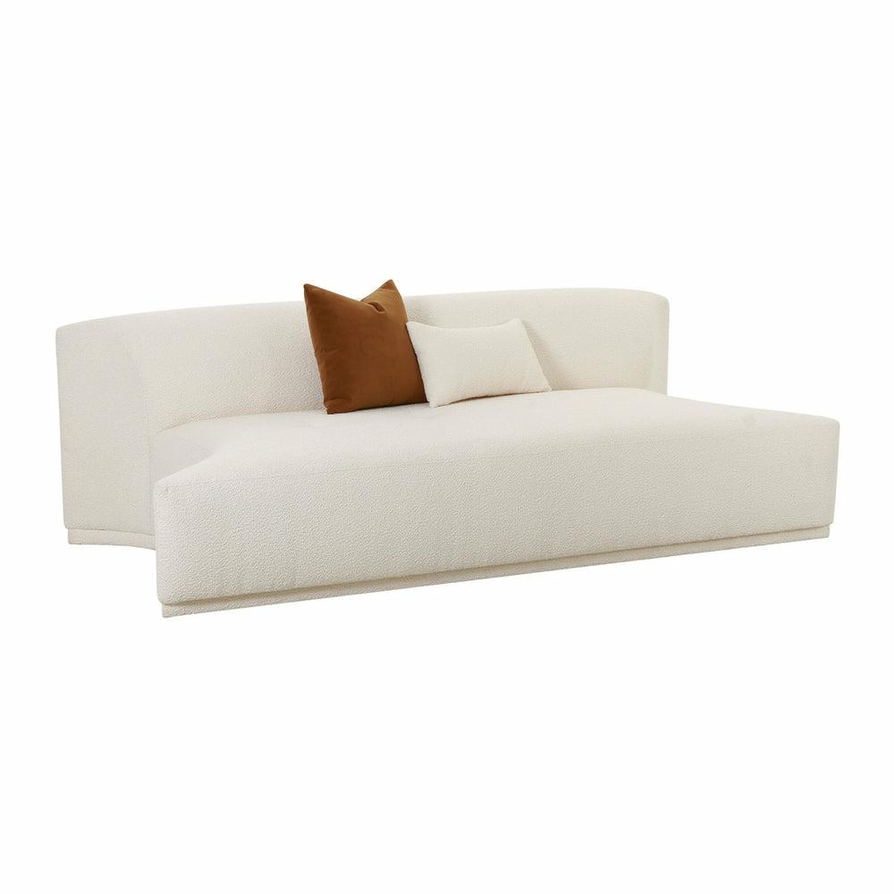 Fickle Cream Boucle Modular Armless Loveseat Living Room