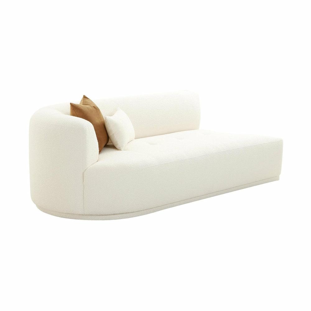 Fickle Cream Boucle Modular Laf Loveseat Living Room