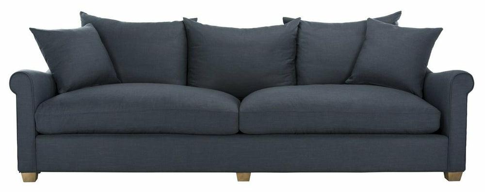 Fraiser Navy Linen Sofa Living Room