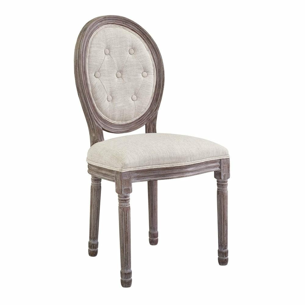 French Upholstered Dining Side Chair Dining Chairs Beige