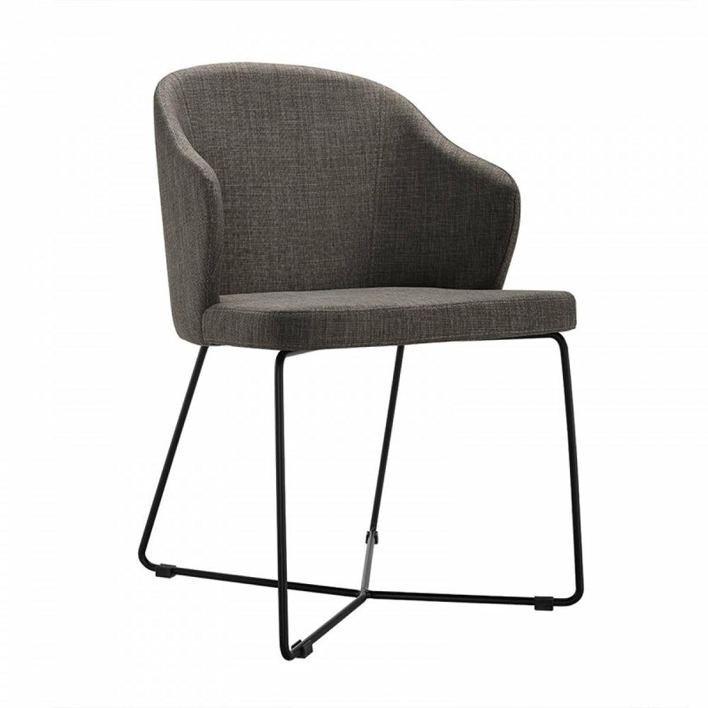 Gia – Modern Grey Fabric Dining Chair (Set Of 2) Dining Chairs