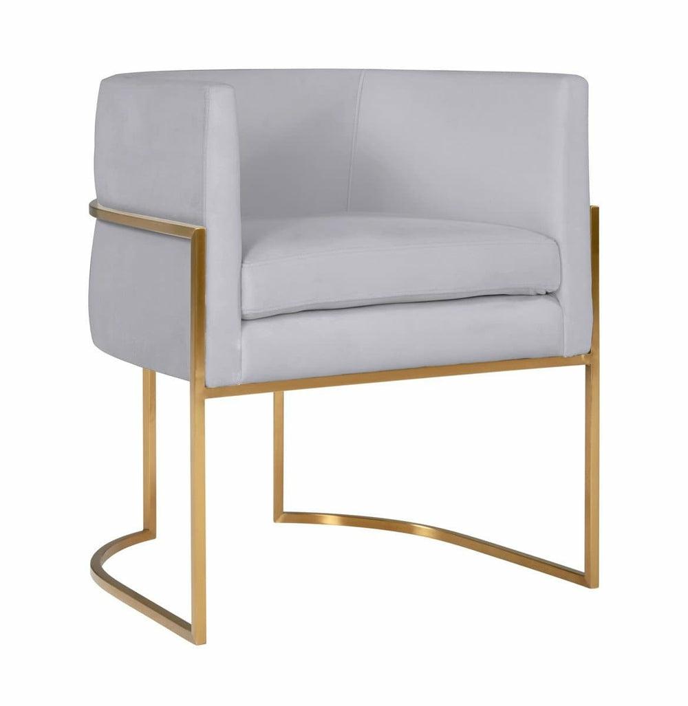 Giselle Velvet Dining Chair – Gold Frame Dining Chairs Cream