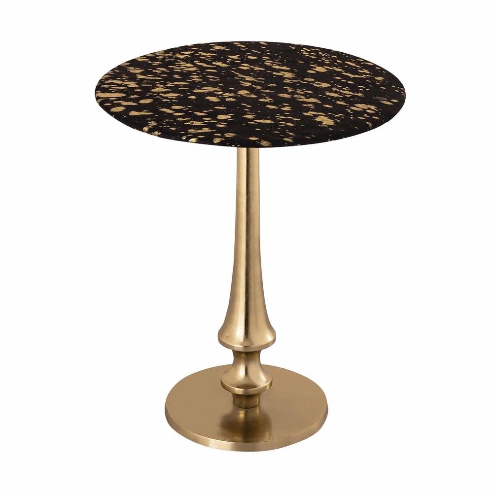 Gold Goathide Side Table Living Room