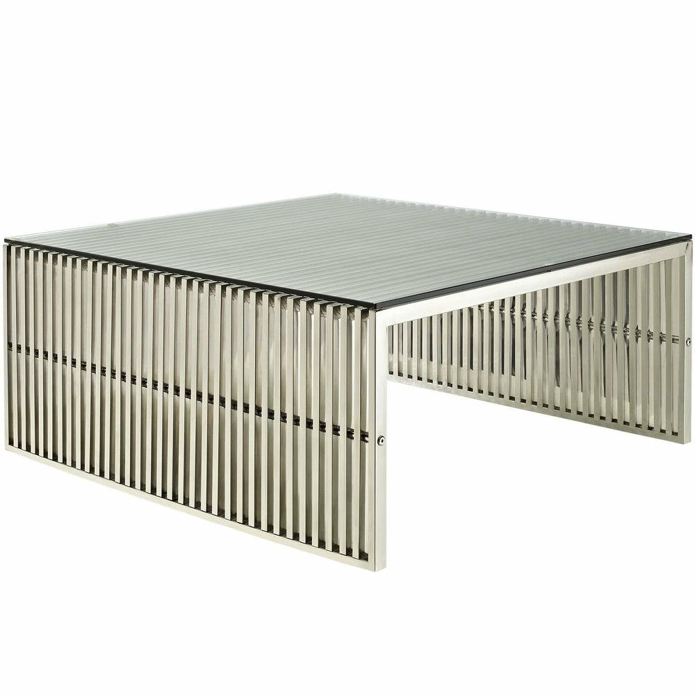 Gridiron Coffee Table In Silver Coffee Table