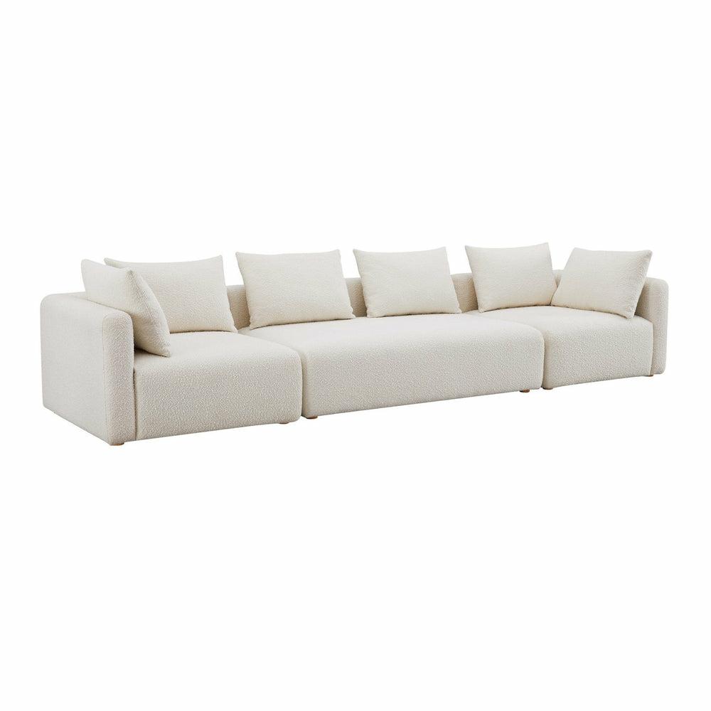 Hangover Cream Boucle 145″ Long Sofa Living Room