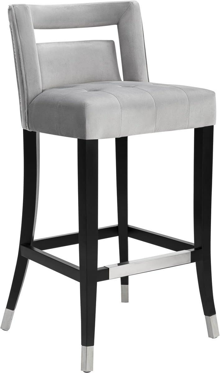 Hart Velvet Bar Stool Bar Stools & Carts Black