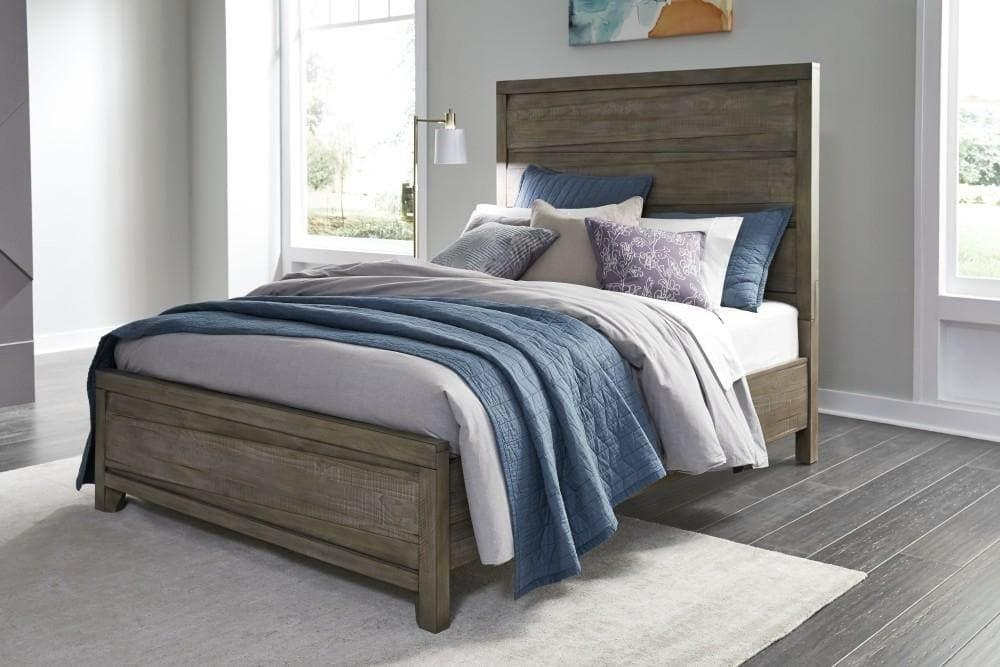 Hearst Solid Wood Panel Bed In Sahara Tan Bedroom Room