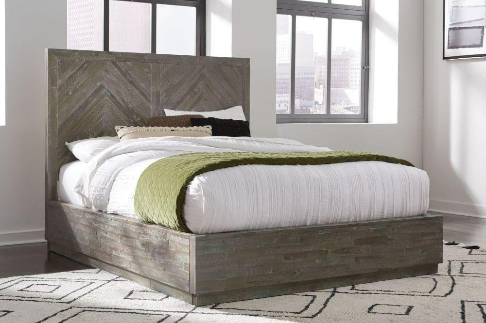 Herringbonen Platform Bed Bedroom Room