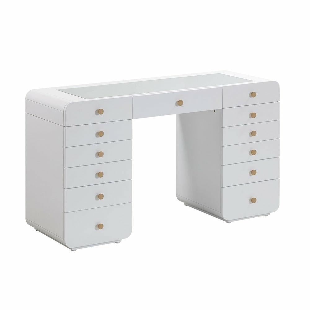 Hollywood White Vanity Desk Office