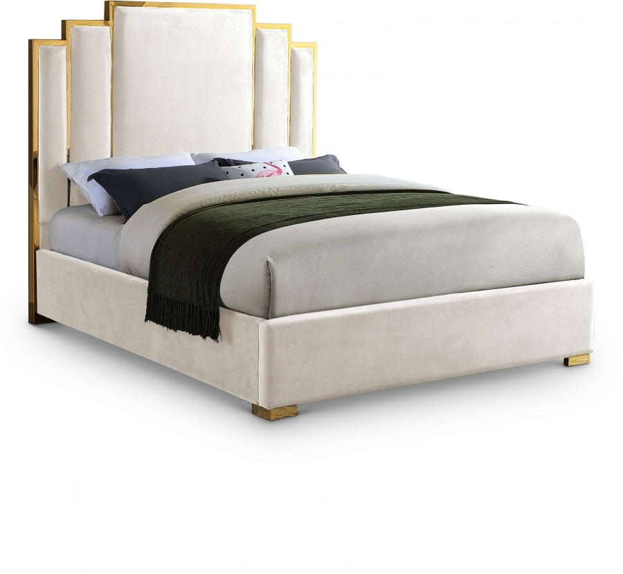 Hugo Velvet Bed Bedroom Room Black