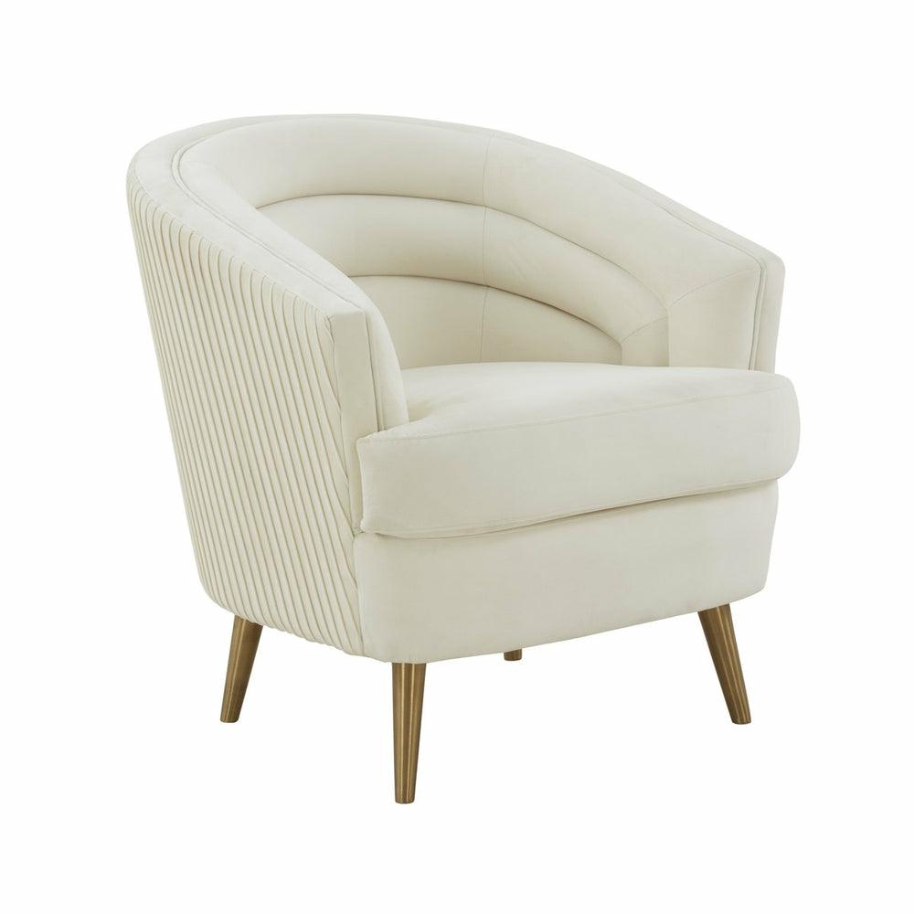 Jules Velvet Accent Chair By Inspire Me! Home Decor Accent Chairs Cream