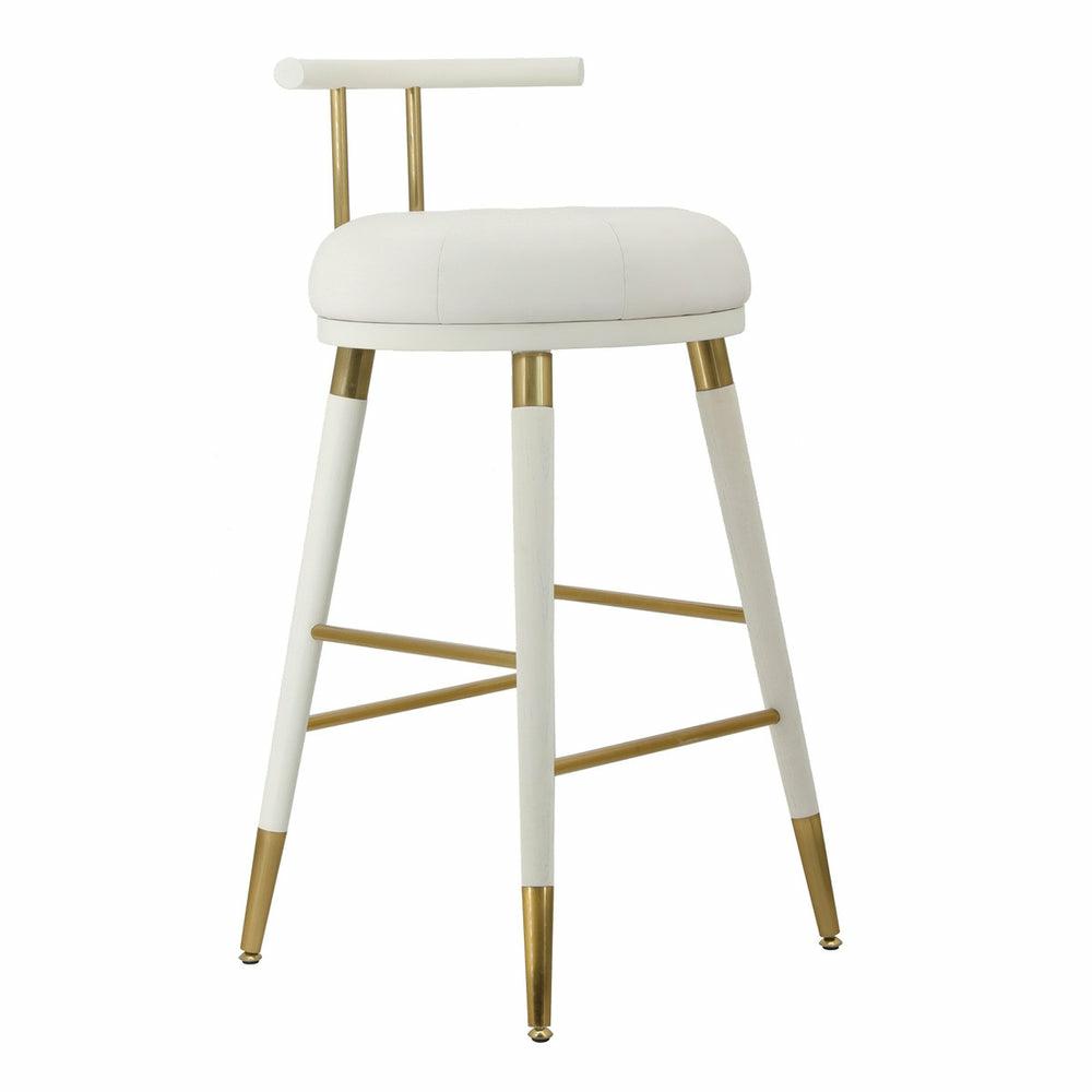 Juniper White Vegan Leather Counter Stool Bar Stools & Carts