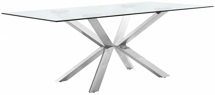 Juno Chrome Dining Table Dining Room